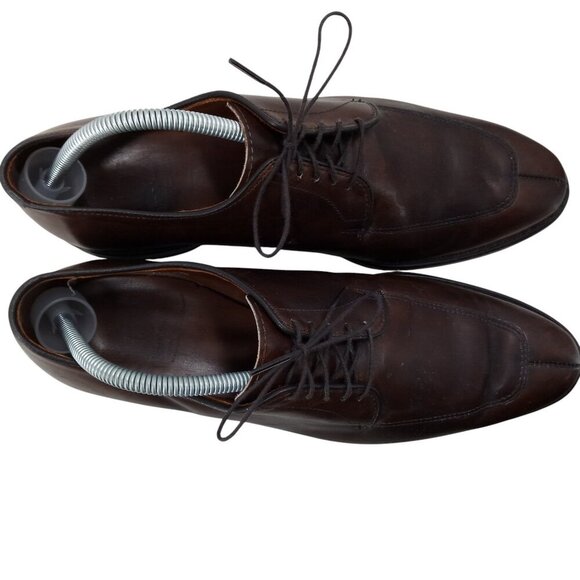 Allen Edmonds Delray Brown Leather Lace Up Oxfords Size 11 Loafers Split Toe - Picture 11 of 14